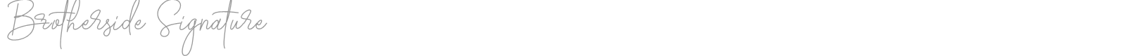 Brotherside Signature font preview